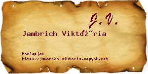 Jambrich Viktória névjegykártya