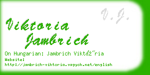 viktoria jambrich business card